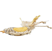 Decoratief vogelbeeldje met veren voor binnenshuis