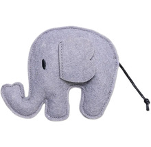 Grijs vilten olifant met koord