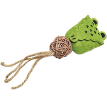 Kattenspeelgoed met kikkerdesign, bal en touw