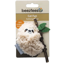 Beeztees Logo. Kattenspeelgoed luiaard met kattenkruid en matatabi.