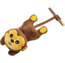 Knuffel aap met houten stok