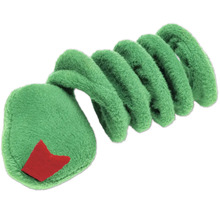 Groene stoffen slang als speelgoed voor huisdieren