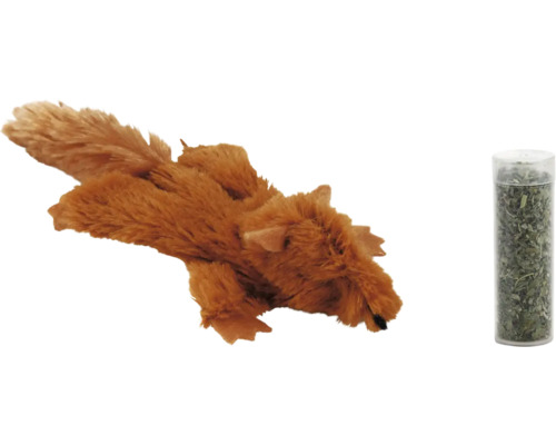 Kattenspeelgoed eekhoorn met kattenkruid