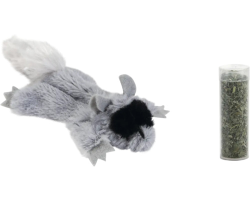Kattenspeelgoed wasbeer met kattenkruid
