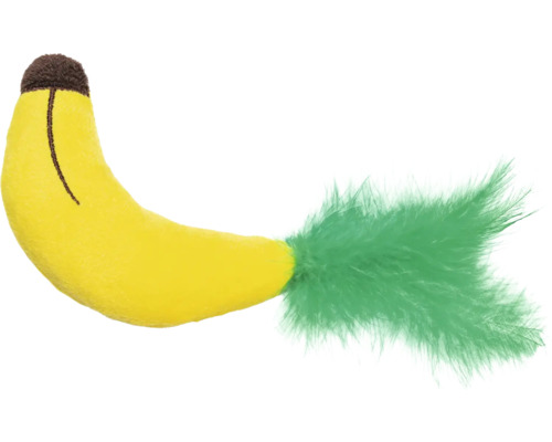 Kattenspeelgoed banaan met veren