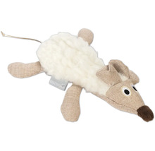 Speelgoedmuis voor katten met pluche vacht en stoffen lijf