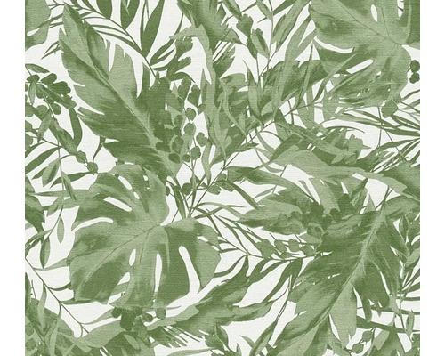 Behang met bladeren- en plantenpatroon