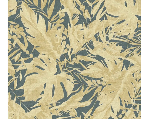 Behang met bladerpatroon