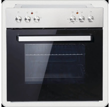 Elektrisch fornuis met bedieningsknoppen en glazen deur