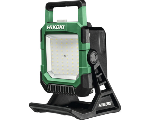 HiKOKI Logo op een draagbare led-bouwlamp