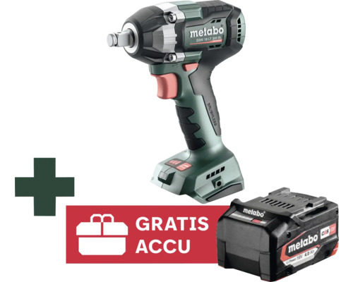 Metabo accuslagschroevendraaier met accu en bericht Gratis accu
