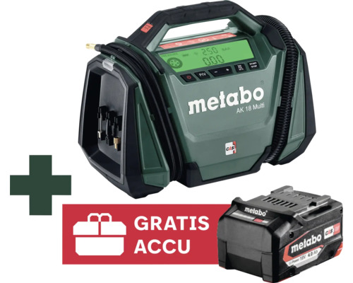 Metabo accukompressor met accu als gratis extra