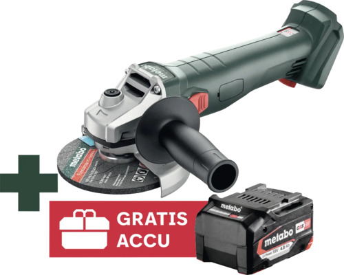 Metabo accuslijper met slijpschijf en accu