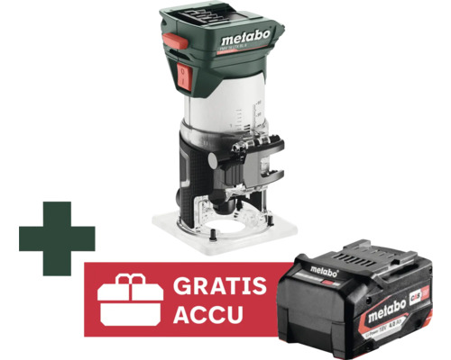 Metabo accu bovenfrees met gratis accu
