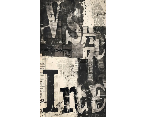 Abstracte afbeelding met krantenknipsels en letters