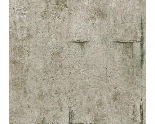 Behang in betonlook met touwelementen