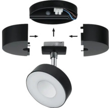 Opbouwlamp voor plafondmontage, losse onderdelen