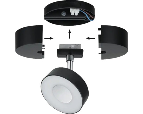 Opbouwlamp voor plafondmontage, losse onderdelen