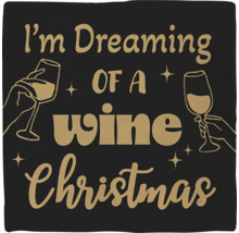 Decoratief kussen met de opdruk Ik droom van een wijnkerst