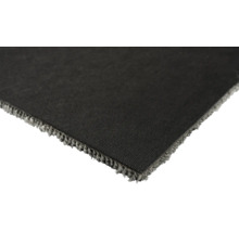 Close-up van een stuk zwart tapijt.