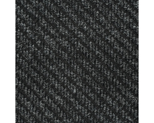 Detailopname van een zwarte tapijtvloer met gemêleerd effect