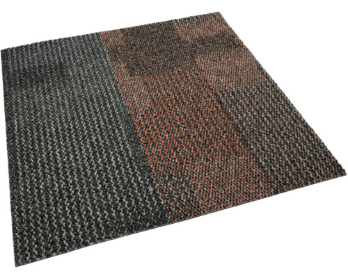 Vierkante tapijttegel met twee verschillende patronen