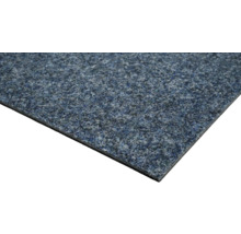 Close-up van een blauw naaldvilttapijt