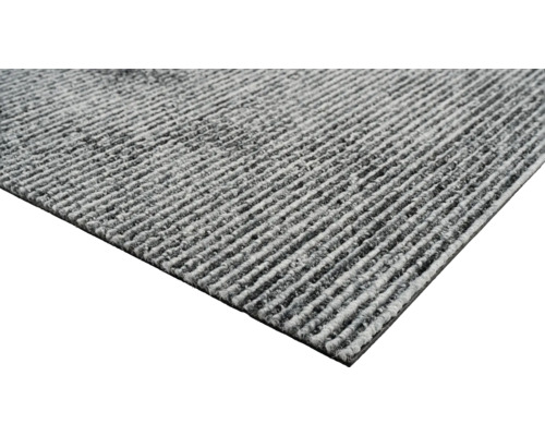 Grijze schoonloopmat met geribbeld oppervlak