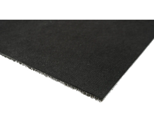 Close-up van een stuk zwart kunstgras.