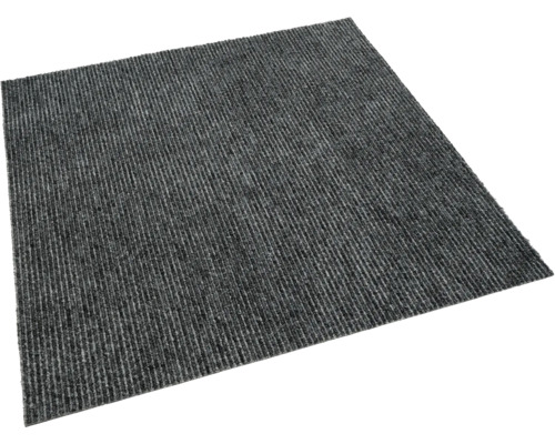 Grijze tapijttegel met ribbeltextuur