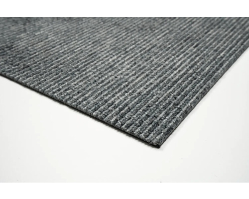 Grijs gemêleerd tapijt met ribstructuur