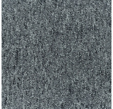 Close-up van een grijs tapijt met een lusvormige textuur.