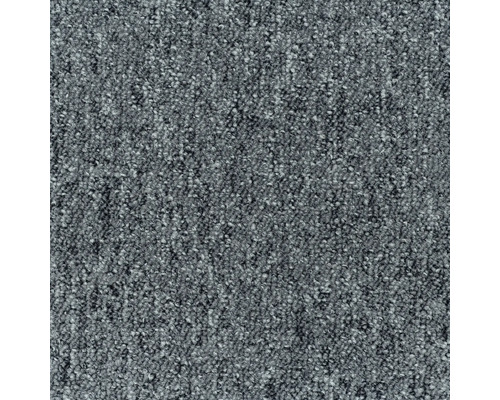 Close-up van een grijs tapijt met een lusvormige textuur.