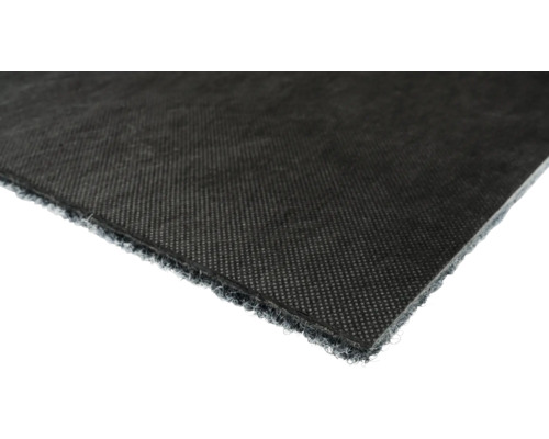 Detailopname van een zwarte tapijttegel.