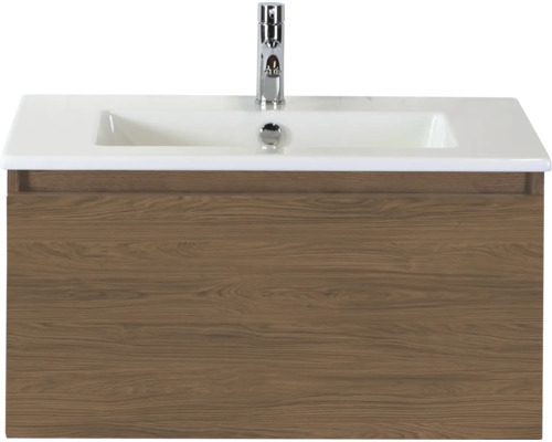 Wastafelonderkast met wastafel en kraan