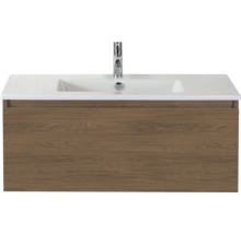 Wastafelonderkast met wastafel en kraan