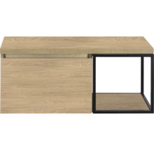 Houten dressoir met zwart metalen frame