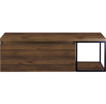 Hangende wastafelonderkast met lade en metalen frame