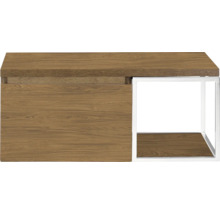 Houten kast met metalen frame