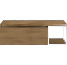 Houten kast met metalen frame