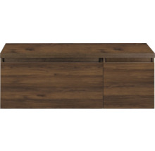 Houtkleurige wastafelonderkast met twee deuren