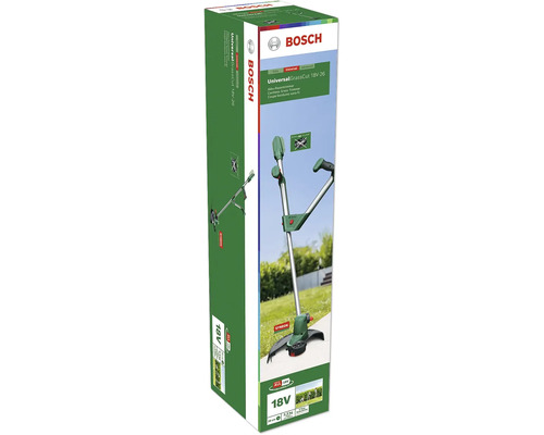 Verpakking van de Bosch UniversalGrassCut 18V-26 accugrastrimmer