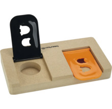 Houten kattenspeelgoed met twee schuifjes