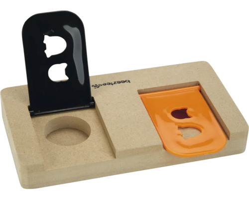 Houten kattenspeelgoed met twee schuifjes