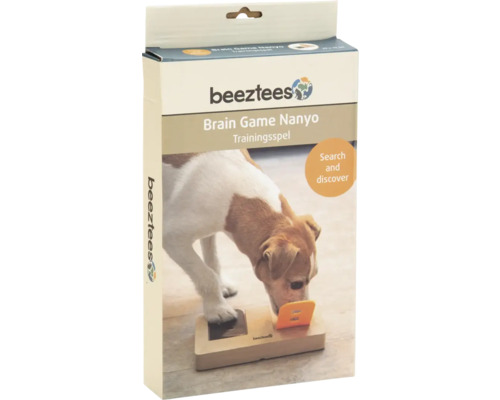 Beeztees Logo, Nanyo denkspel voor honden in verpakking