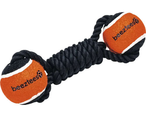 Hondenspeelgoed met touw en twee tennisballen