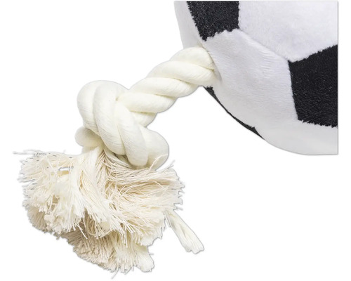 Hondenspeelgoed voetbal met touw