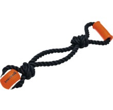 Hondenspeelgoed van touw met bal en handvat