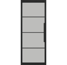 Deur met glazen inzet en handgreep