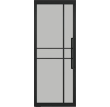 Glazen deur met frame en handgreep